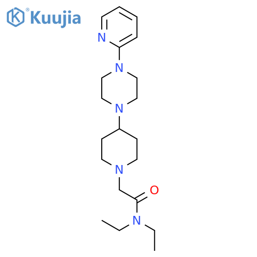 1-Piperidineacetamide, N,N-diethyl-4-[4-(2-pyridinyl)-1-piperazinyl]- structure