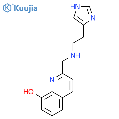 8-Quinolinol, 2-[[[2-(1H-imidazol-4-yl)ethyl]amino]methyl]- structure