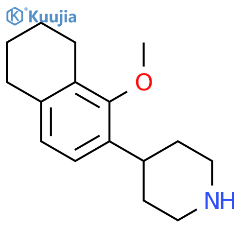 Piperidine, 4-(5,6,7,8-tetrahydro-1-methoxy-2-naphthalenyl)- structure