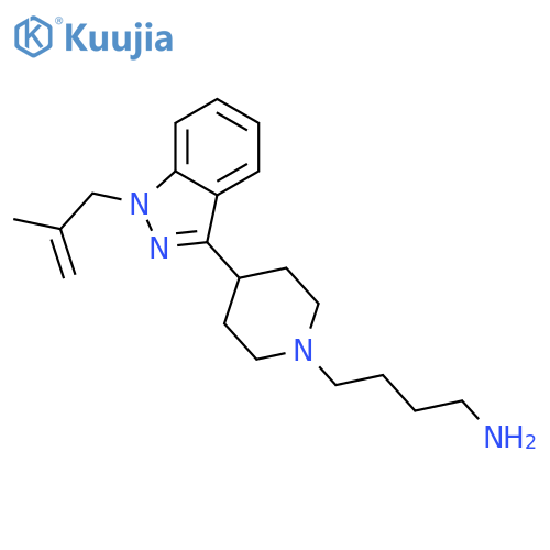 1-Piperidinebutanamine, 4-[1-(2-methyl-2-propenyl)-1H-indazol-3-yl]- structure