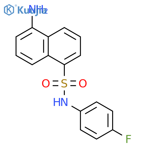 1-Naphthalenesulfonamide, 5-amino-N-(4-fluorophenyl)- structure