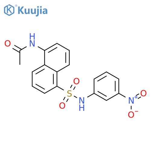 Acetamide, N-[5-[[(3-nitrophenyl)amino]sulfonyl]-1-naphthalenyl]- structure
