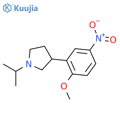 Pyrrolidine, 3-(2-methoxy-5-nitrophenyl)-1-(1-methylethyl)- structure