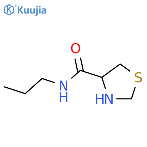 4-Thiazolidinecarboxamide, N-propyl-, (4R)- structure