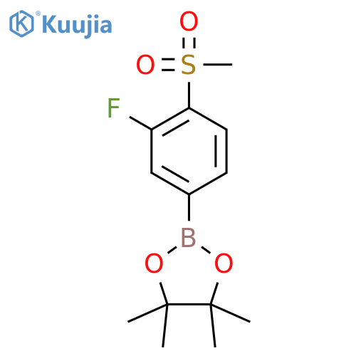 2-(3-fluoro-4-methanesulfonylphenyl)-4,4,5,5-tetramethyl-1,3,2-dioxaborolane structure