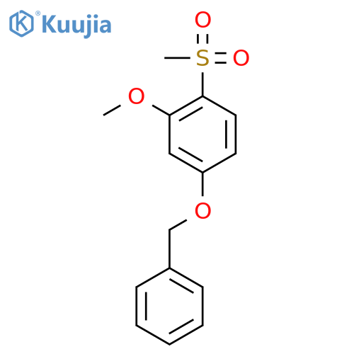 Benzene, 2-methoxy-1-(methylsulfonyl)-4-(phenylmethoxy)- structure