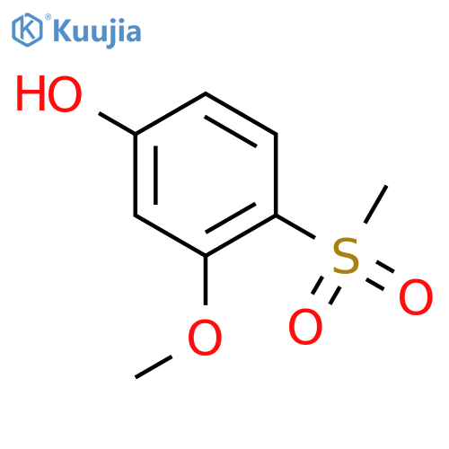 Phenol, 3-methoxy-4-(methylsulfonyl)- structure