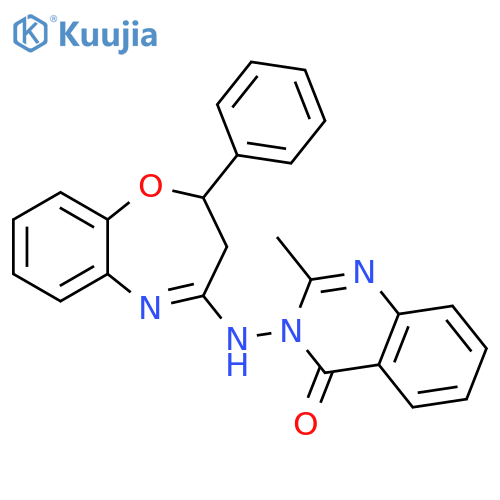 4(3H)-Quinazolinone,3-[(2,3-dihydro-2-phenyl-1,5-benzoxazepin-4-yl)amino]-2-methyl- structure