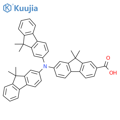 9H-Fluorene-2-carboxylic acid,7-[bis(9,9-dimethyl-9H-fluoren-2-yl)amino]-9,9-dimethyl- structure