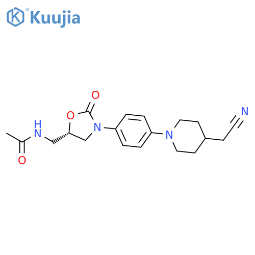 Acetamide,N-[[(5S)-3-[4-[4-(cyanomethyl)-1-piperidinyl]phenyl]-2-oxo-5-oxazolidinyl]methyl]- structure