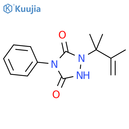 1,2,4-Triazolidine-3,5-dione,4-phenyl-1-(1,1,2-trimethyl-2-propen-1-yl)- structure