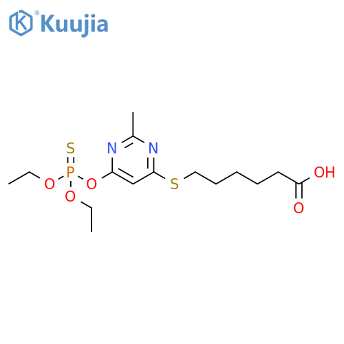 Hexanoic acid,6-[[6-[(diethoxyphosphinothioyl)oxy]-2-methyl-4-pyrimidinyl]thio]- structure