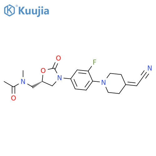 Acetamide,N-[[(5S)-3-[4-[4-(cyanomethylene)-1-piperidinyl]-3-fluorophenyl]-2-oxo-5-oxazolidinyl]methyl]-N-methyl- structure