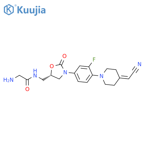 Acetamide,2-amino-N-[[(5S)-3-[4-[4-(cyanomethylene)-1-piperidinyl]-3-fluorophenyl]-2-oxo-5-oxazolidinyl]methyl]- structure