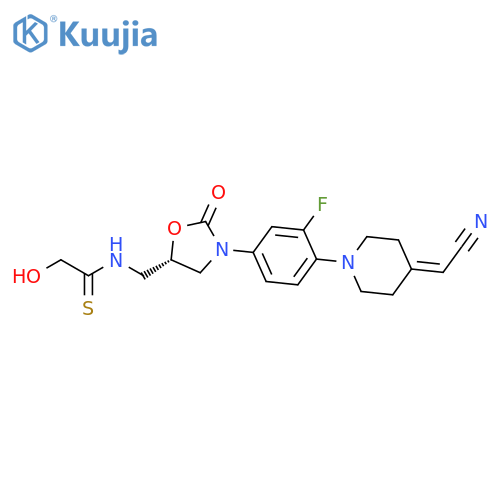 Ethanethioamide,N-[[(5S)-3-[4-[4-(cyanomethylene)-1-piperidinyl]-3-fluorophenyl]-2-oxo-5-oxazolidinyl]methyl]-2-hydroxy- structure