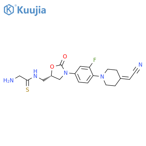 Ethanethioamide,2-amino-N-[[(5S)-3-[4-[4-(cyanomethylene)-1-piperidinyl]-3-fluorophenyl]-2-oxo-5-oxazolidinyl]methyl]- structure