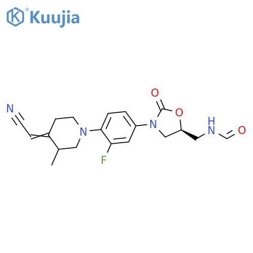 Formamide,N-[[(5S)-3-[4-[4-(cyanomethylene)-3-methyl-1-piperidinyl]-3-fluorophenyl]-2-oxo-5-oxazolidinyl]methyl]- structure