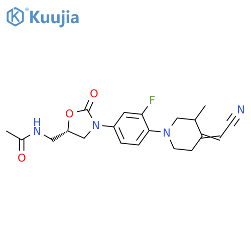 Acetamide,N-[[(5S)-3-[4-[4-(cyanomethylene)-3-methyl-1-piperidinyl]-3-fluorophenyl]-2-oxo-5-oxazolidinyl]methyl]- structure