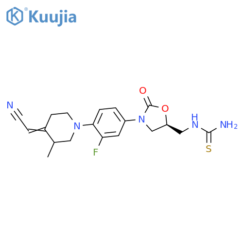 Thiourea,[[(5S)-3-[4-[4-(cyanomethylene)-3-methyl-1-piperidinyl]-3-fluorophenyl]-2-oxo-5-oxazolidinyl]methyl]- structure