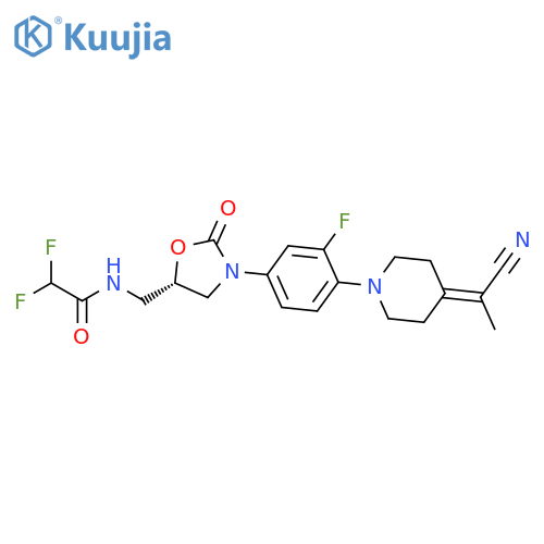 Acetamide,N-[[(5S)-3-[4-[4-(1-cyanoethylidene)-1-piperidinyl]-3-fluorophenyl]-2-oxo-5-oxazolidinyl]methyl]-2,2-difluoro- structure