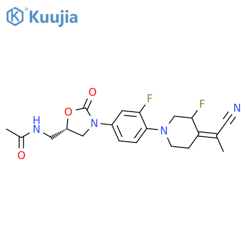Acetamide,N-[[(5S)-3-[4-[(4Z)-4-(1-cyanoethylidene)-3-fluoro-1-piperidinyl]-3-fluorophenyl]-2-oxo-5-oxazolidinyl]methyl]- structure
