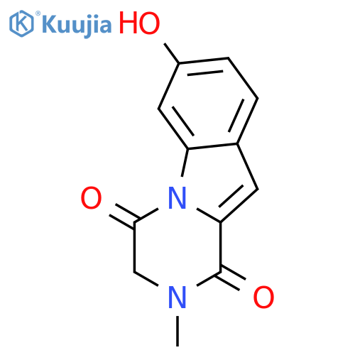 Pyrazino[1,2-a]indole-1,4-dione, 2,3-dihydro-7-hydroxy-2-methyl- structure