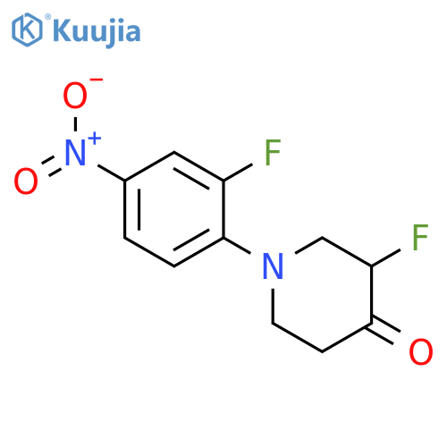 4-Piperidinone, 3-fluoro-1-(2-fluoro-4-nitrophenyl)- structure