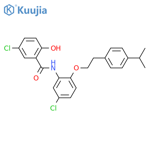 BENZAMIDE, 5-CHLORO-N-[5-CHLORO-2-[2-[4-(1-METHYLETHYL)PHENYL]ETHOXY]PHENYL]-2-HYDROXY- structure