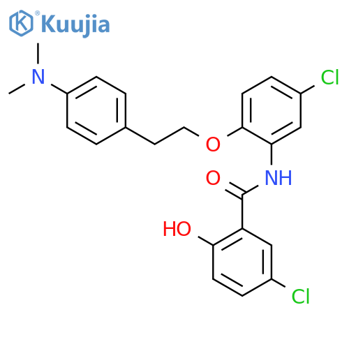 BENZAMIDE, 5-CHLORO-N-[5-CHLORO-2-[2-[4-(DIMETHYLAMINO)PHENYL]ETHOXY]PHENYL]-2-HYDROXY- structure