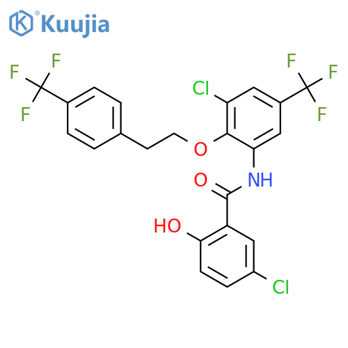 BENZAMIDE, 5-CHLORO-N-[3-CHLORO-5-(TRIFLUOROMETHYL)-2-[2-[4-(TRIFLUOROMETHYL)PHENYL]ETHOXY]PHENYL]-2-HYDROXY- structure