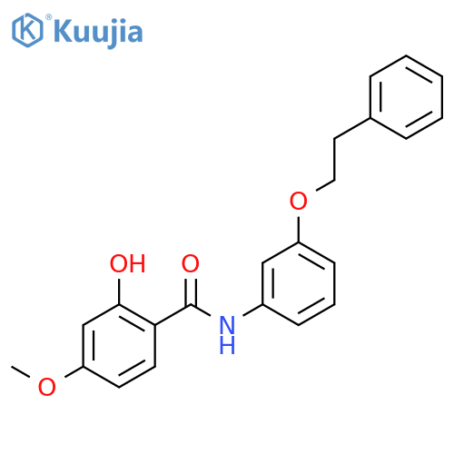 Benzamide, 2-hydroxy-4-methoxy-N-[3-(2-phenylethoxy)phenyl]- structure