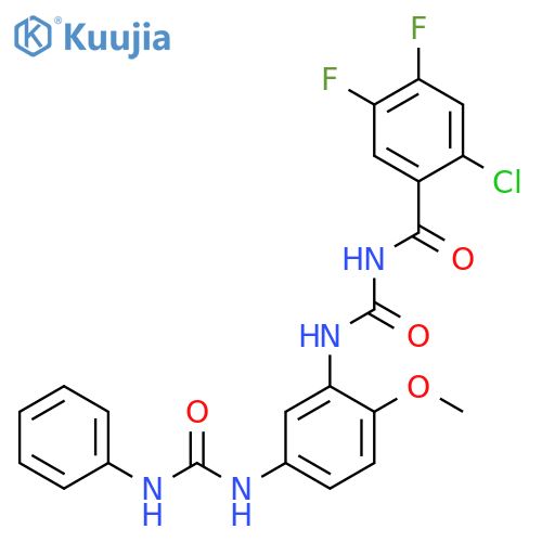 BENZAMIDE, 2-CHLORO-4,5-DIFLUORO-N-[[[2-METHOXY-5-[[(PHENYLAMINO)CARBONYL]AMINO]PHENYL]AMINO]CARBONYL]- structure