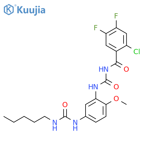 BENZAMIDE, 2-CHLORO-4,5-DIFLUORO-N-[[[2-METHOXY-5-[[(PENTYLAMINO)CARBONYL]AMINO]PHENYL]AMINO]CARBONYL]- structure