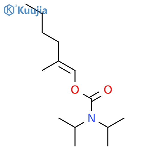 Carbamic acid, bis(1-methylethyl)-, (1E)-2-methyl-1-hexenyl ester structure