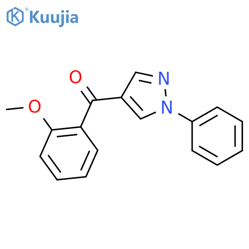 Methanone, (2-methoxyphenyl)(1-phenyl-1H-pyrazol-4-yl)- structure