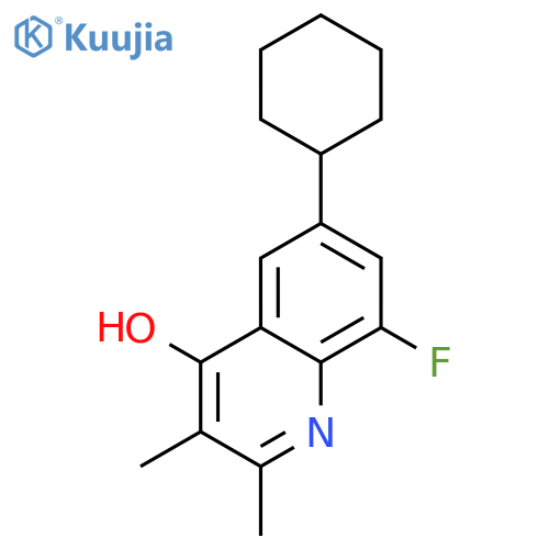 4-Quinolinol, 6-cyclohexyl-8-fluoro-2,3-dimethyl- structure