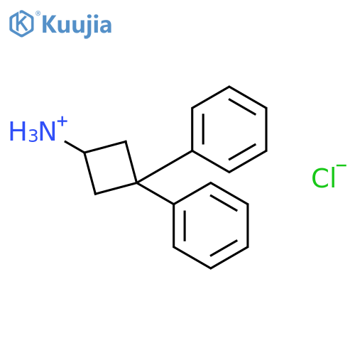Cyclobutanamine,3,3-diphenyl-, hydrochloride (1:1) structure