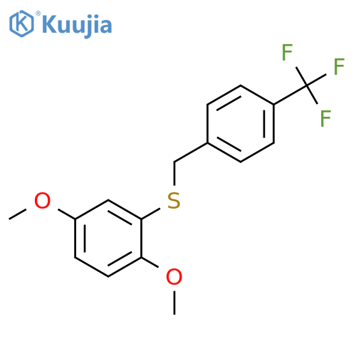 Benzene, 1,4-dimethoxy-2-[[[4-(trifluoromethyl)phenyl]methyl]thio]- structure