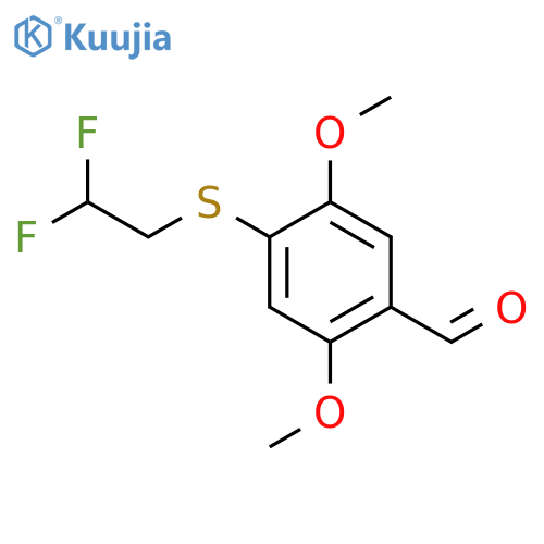 Benzaldehyde, 4-[(2,2-difluoroethyl)thio]-2,5-dimethoxy- structure