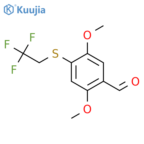 Benzaldehyde, 2,5-dimethoxy-4-[(2,2,2-trifluoroethyl)thio]- structure