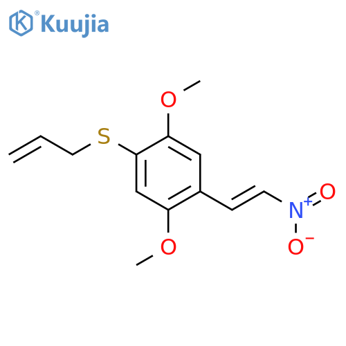 Benzene, 1,4-dimethoxy-2-(2-nitroethenyl)-5-(2-propenylthio)- structure