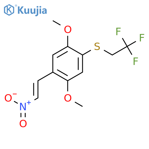 Benzene, 1,4-dimethoxy-2-(2-nitroethenyl)-5-[(2,2,2-trifluoroethyl)thio]- structure