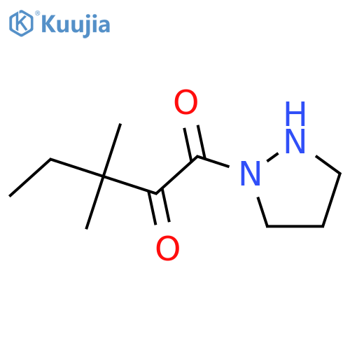 Pyrazolidine, 1-(3,3-dimethyl-1,2-dioxopentyl)- structure