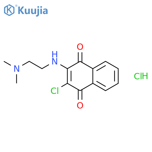 1,4-Naphthalenedione,2-chloro-3-[[2-(dimethylamino)ethyl]amino]-, hydrochloride (1:1) structure