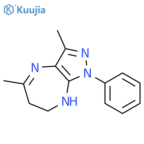 PYRAZOLO[3,4-B][1,4]DIAZEPINE, 1,6,7,8-TETRAHYDRO-3,5-DIMETHYL-1-PHENYL- structure