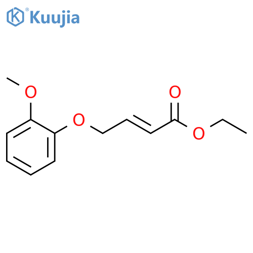 2-BUTENOIC ACID, 4-(2-METHOXYPHENOXY)-, ETHYL ESTER structure