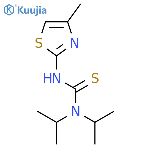 THIOUREA, N,N-BIS(1-METHYLETHYL)-N'-(4-METHYL-2-THIAZOLYL)- structure