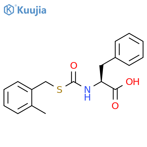 L-Phenylalanine, N-[[[(2-methylphenyl)methyl]thio]carbonyl]- structure
