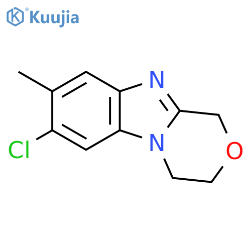 1H-[1,4]Oxazino[4,3-a]benzimidazole, 7-chloro-3,4-dihydro-8-methyl- structure