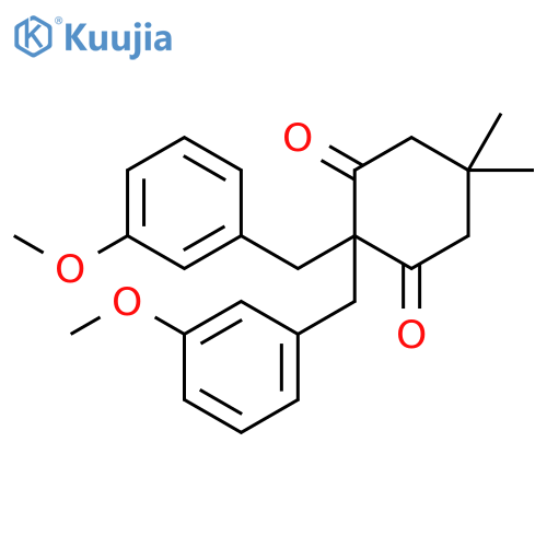 1,3-Cyclohexanedione, 2,2-bis[(3-methoxyphenyl)methyl]-5,5-dimethyl- structure